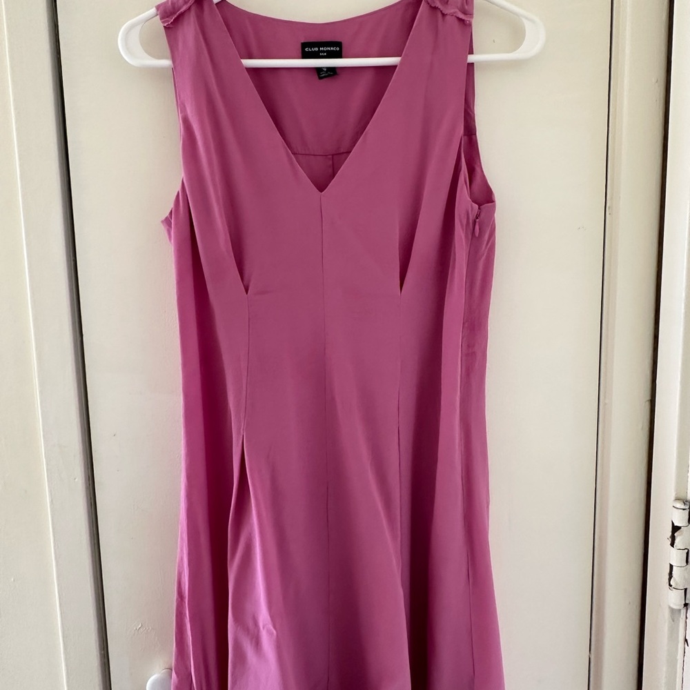 Club Monaco Pink V-Neck Mini Dress